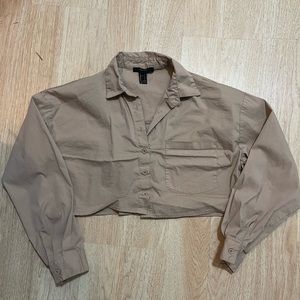 Forever 21 button up crop top